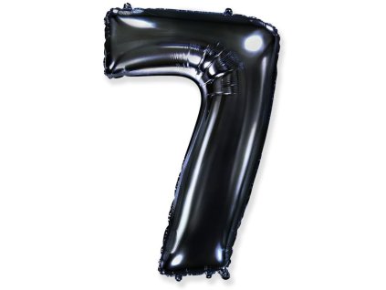 Balón foliový číslice ČERNÁ - BLACK 102 cm - 7