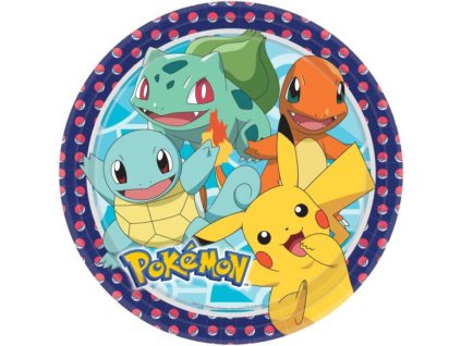 Papírové talíře Pokémon - 23 cm - 8 ks