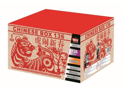 Ohňostroj - BATERIE VÝMETNIC CHINESE BOX 136 RAN 2/1 - multikalibr
