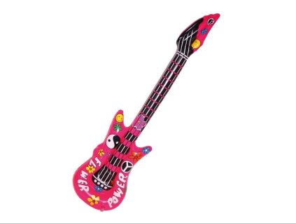 Nafukovací kytara Hippie - Hipís - 60. léta - 105 cm