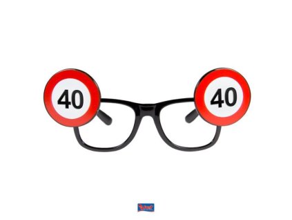 Párty brýle narozeniny dopravní značka - 40 let