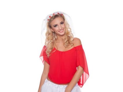 Nevěsta závoj s růží - Rozlučka se svobodou