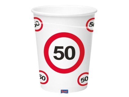 Kelímky dopravní značka 50 let , 350ml 8ks/bal.
