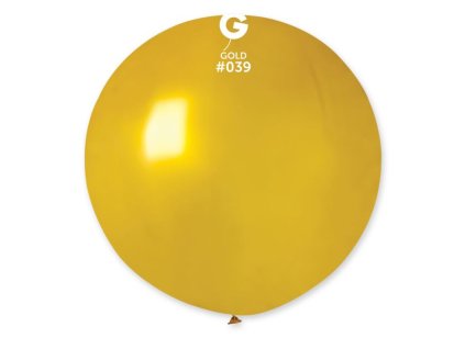 Balón latex metalický 80 cm - zlatý 1 ks