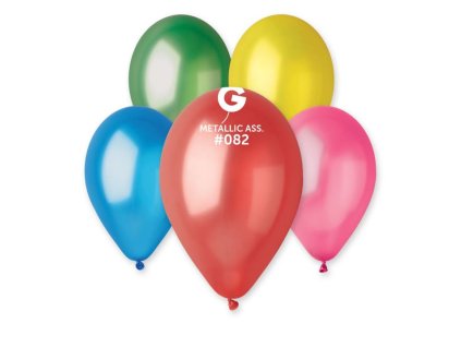 Balonky metalické 100 ks barevné - průměr 26 cm
