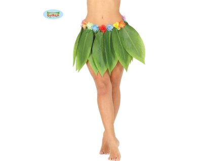 Dospělá sukně havajská - HAWAII - tropické listy - 38 cm