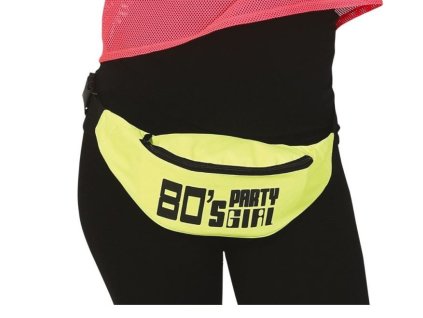 Retro ledvinka žlutá - neon - 80.léta - disco