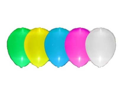 LED Svítící balónky 5 ks mix barev - 30 cm