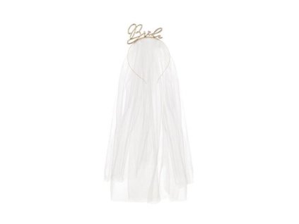 Čelenka Bride - Nevěsta se závojem - zlatá - Rozlučka se svobodou