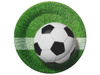 Papírové talíře FOTBAL - 18 cm - 6 ks