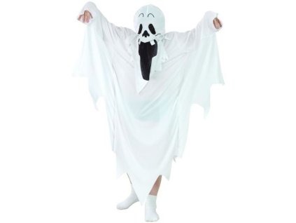 Dětský kostým DUCH - ghost - vel.130/140 cm - unisex - Halloween