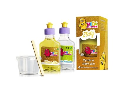 MEGASLIZOUN zlatý – sada na výrobu slizu - zlatý sliz