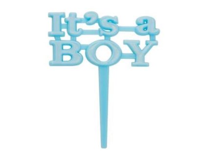 Zapichovátka do cupcaku, 8 ks - Baby shower " It's a boy " - Kluk