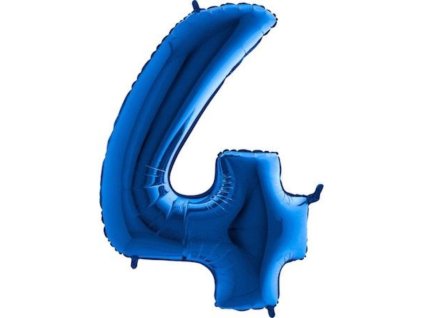 Balón foliový číslice MODRÁ - BLUE 102 cm - 4