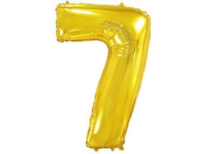 Balón foliový číslice ZLATÁ - GOLD 102 cm - 7