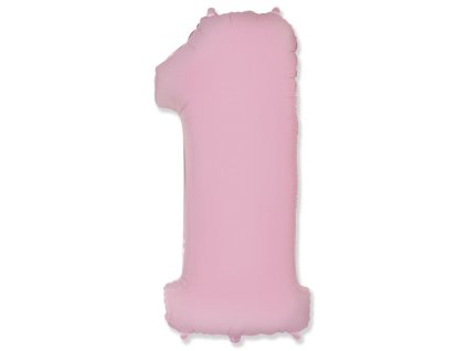 Balón foliový číslice SVĚTLE RŮŽOVÁ 102 cm - 1