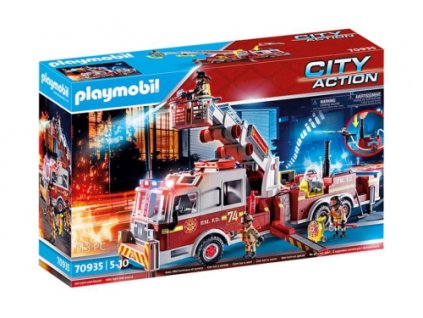 Playmobil 70935 - City Action Rescue Vehicles Fire Engine With Tower Ladder