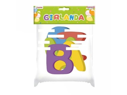 Girlanda BEZVA NAROZENINY - Happy birthday - 250 cm