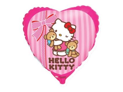 Balón foliový 45 cm  Hello Kitty s medvídky