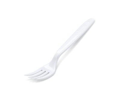 Vidličky jídelní bílé PP - opakovaně použitelné - 18,5 cm - 50 Ks