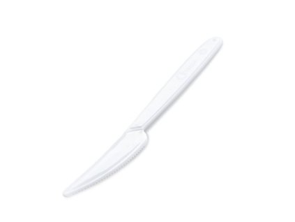 Nože jídelní bílé PP - opakovaně použitelné - 18,5 cm - 50 Ks