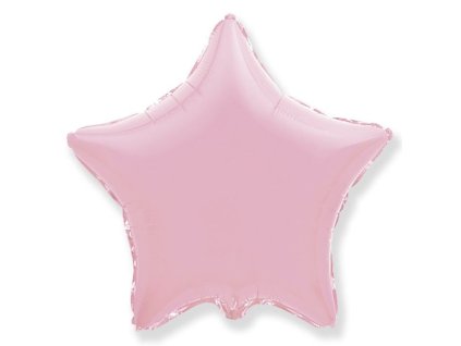 Balón foliový 45 cm  Hvězda pastelová světle růžová