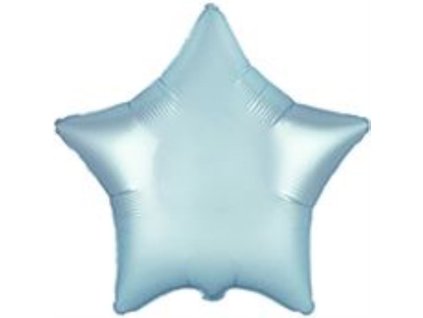 Balón foliový 45 cm  Hvězda PASTELOVÁ MODRÁ