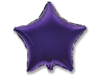 Balón foliový 45 cm  Hvězda fialová