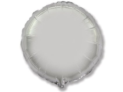 Balón foliový 45 cm Kulatý  stříbrný