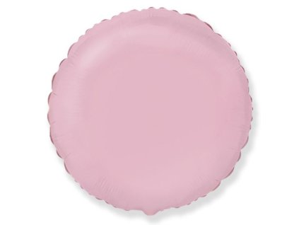 Balón foliový 45 cm Kulatý  pastelově růžový