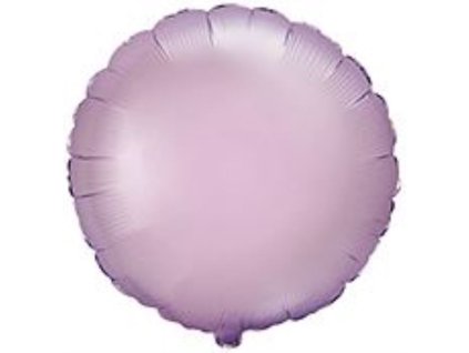 Balón foliový 45 cm Kulatý PASTELOVÝ FIALOVÝ - LILIE