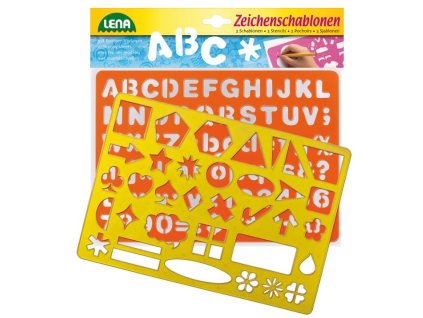 kreslící šablony (symboly, písmena)