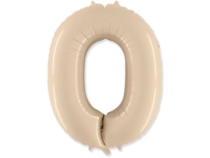 Balón foliový číslice KRÉMOVÁ  - 102 cm - 0