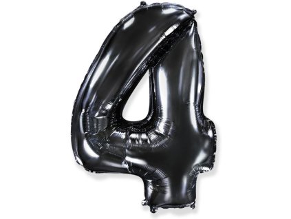 Balón foliový číslice ČERNÁ - BLACK 102 cm - 4