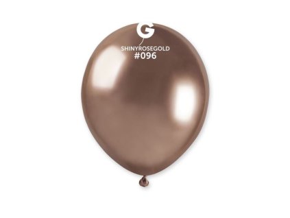 Balónek chromovaný  MINI - 13 cm - lesklý růžovo zlatý - 1ks