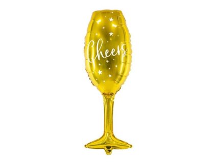 Balón fóliový šampuska - champagne - Silvestr - Happy New Year - 52 cm