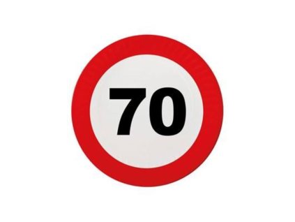 Talíře dopravní značka 70 let - 23 cm - 8ks/bal.