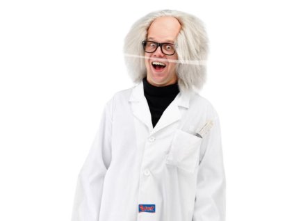 Paruka Albert Einstein s pleší - profesor