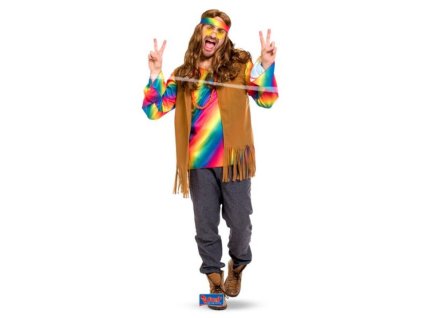 Kostým Hipisák, M/L (46-50) - Hippies - 60.léta