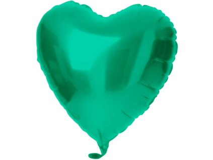 Balón foliový srdce - matné zelené - 45 cm
