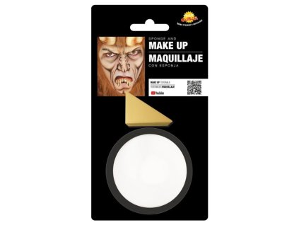 Bílý Make-up s houbou 9 g - Halloween
