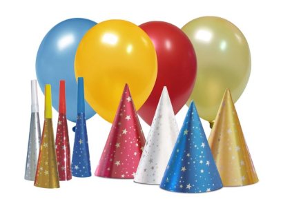 PÁRTY SADA PRO 4 OSOBY - SILVESTR / HAPPY NEW YEAR - 12 ks
