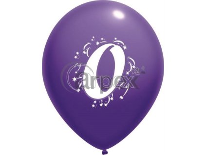 BALÓNKY POTISK ČÍSLA - 0 , 3ks v bal. 25cm