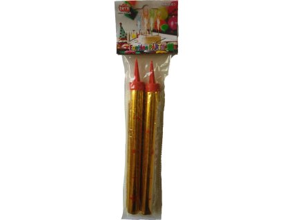PÁRTY FONTÁNA na dort 15cm - 2 ks - zlatá 5/60/2