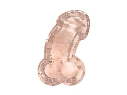 Talíře - Same penis forever - růžovo zlaté - rose gold - 26,5 x 15,5 cm - 6 ks