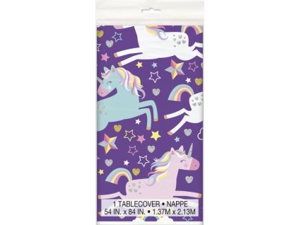 Ubrus foliový JEDNOROŽEC - UNICORN 137 cm x 213 cm