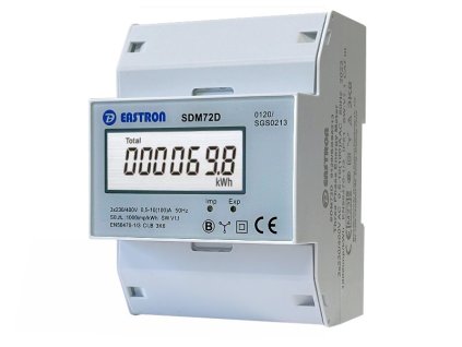 Elektromer 3F na DIN lištu trojfázový VCX EASTRON SDM72 D, MID, digitálny