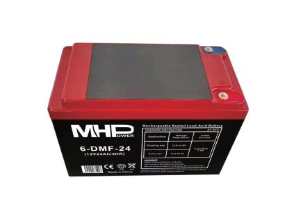 Baterie olověná 12V / 24 Ah MHPower 6-DMF-24 GEL Trakční