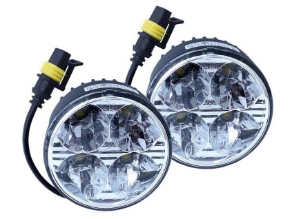 Denné svetlá 4 HIGH POWER LED 12V/24V (okrúhle 70 mm)