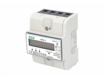 Elektroměr WZE-3 80A MID, 4,5mod., LCD, 3-fáz., 1-tar., fakturační